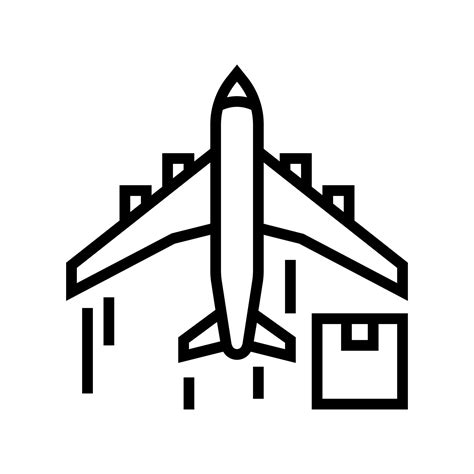 Cargo Aircraft Line Icon Vector Illustration 10313042 Vector Art At