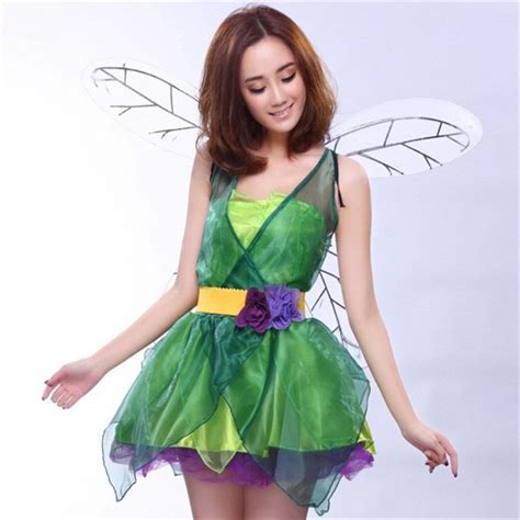Sexy Green Elf Dress Wings Belt Flower Fairy Cosplay Costumes Fairy Forest Sexy Pokemon Clothing