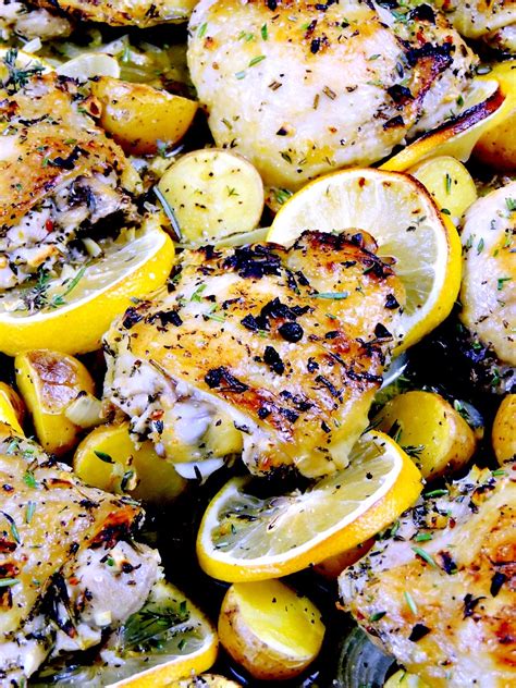 Sheet Pan Lemon Chicken Bobbi S Kozy Kitchen