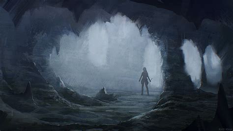 Cave Rocks Tomb Raider Fan Art Artwork Digital Art Video Games Wallpapers Hd Desktop And