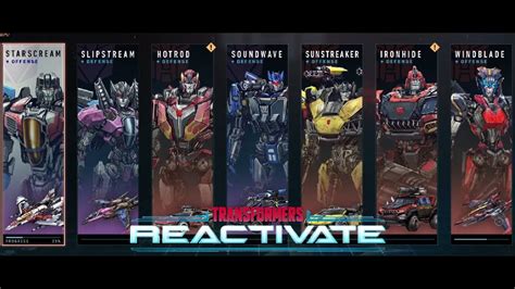 Transformers Reactivate Game By Splash Damage Character Roster And Pre