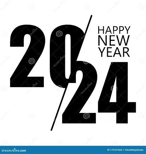 2024 Happy New Year Logo Design New Year 2024 Modern Design Isolated