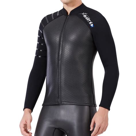 Mens 3mm Wetsuit Jacket Top Long Sleeve Neoprene Wet Suit Swimwear Coat Ebay