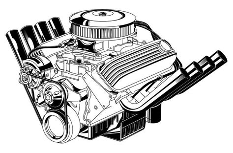 Entry 46 By The12 For Need Illustration Vector Drawing Of V8 Engine