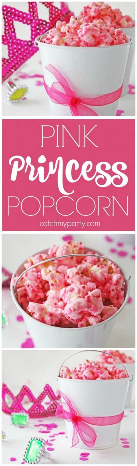 Easy Budget Friendly Pink Princess Popcorn Treat This Is A Great Birthday Party Dessert Looks