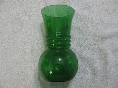 Find Everything But The Ordinary Hand Blown Vases Vintage Green Glass Green Glass