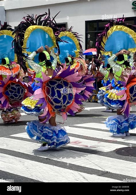 Colorful Costumes In Filipino Parade New York City Stock Photo Alamy