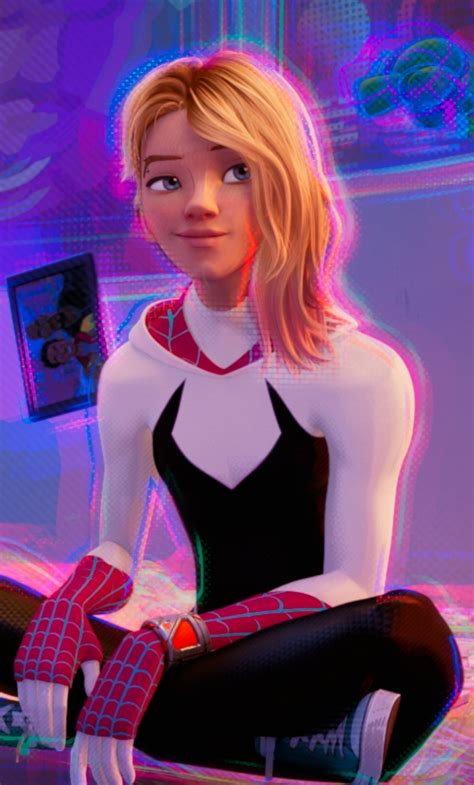 1280x2120 resolution gwen stacy in spider man across the spider verse iphone 6 plus wallpaper