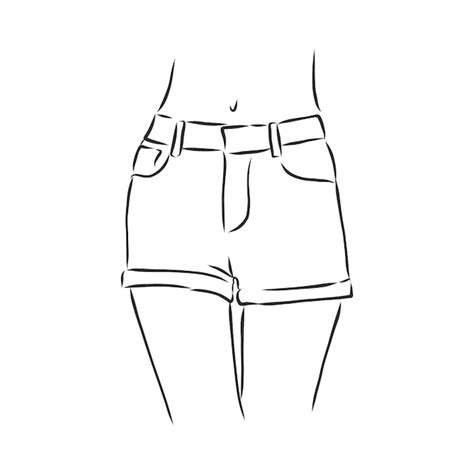 Premium Vector Vector Illustration Of Shorts Casual Clothes Shorts Vector Sketch Illustration
