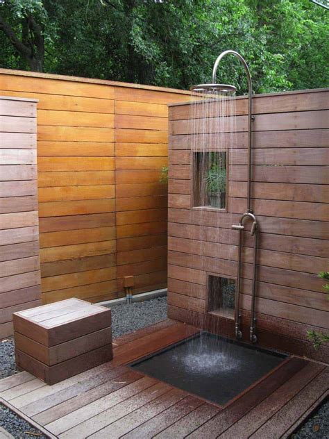 30 Invigorating Outdoor Shower Ideas To Escape Into Nature