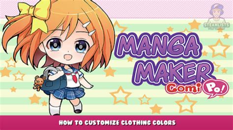 Manga Maker Comipo How To Customize Clothing Colors Steam Lists