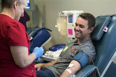 Zachary Sterbens Gives A Power Red Donation At The Red Cross Salt Lake