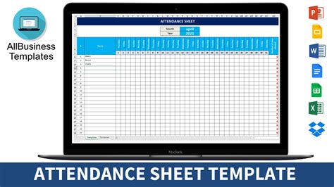 Monthly Attendance Sheet Templates At