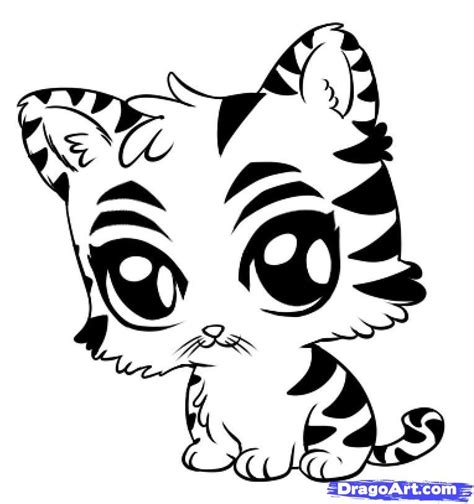 Cute Tegninger Af Tiger