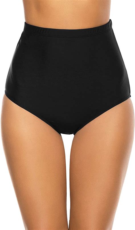 Bonneuitbebe Womens Bikini Bottoms Ultra High Waist Tummy Control Black Size Ebay