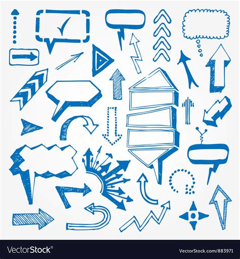 Arrows And Speech Bubbles Set Royalty Free Vector Image