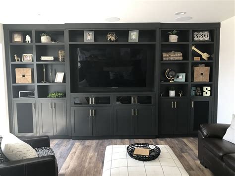 Modern Built ins | Built in tv wall unit, Built in shelves living room, Built in entertainment 