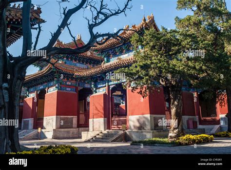 Stone Tablet Pavilions At The Yard Of Confucian Temple Beijing Stock