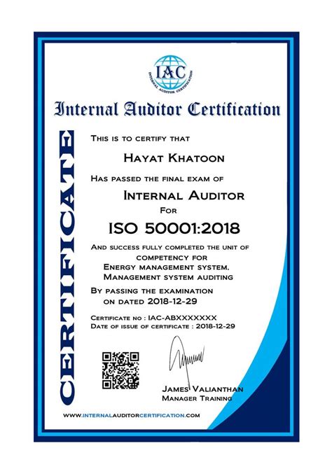 Iso 500012018 Internal Auditor Course Internal Auditor Certification