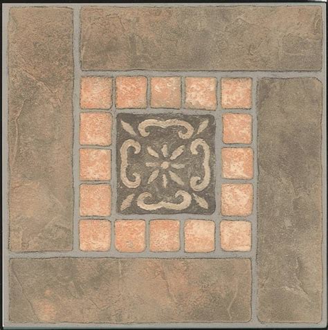 Prosource Cl3267 12 X 12 Inch Gray Brickslate Inlay Prosource Vinyl