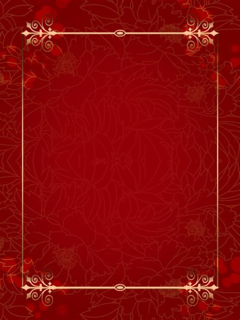 Red Border Background European Pattern Wallpaper Image For Free