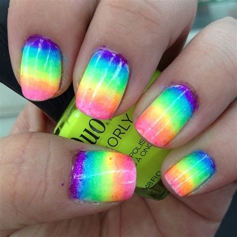 Pin By Claudia Camacho On Nails Nails Nails Rainbow Nail Art