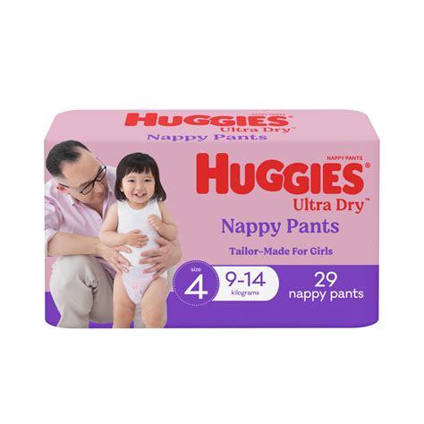 Buy Huggies Ultra Dry Nappy Pants Girls Size 4 9 14kg 29 Pack Coles