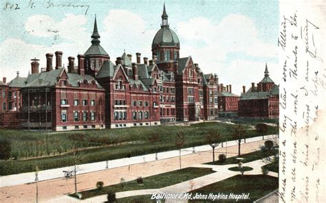 Vintage Postcard Johns Hopkins Hospital Building Baltimore Maryland Md United States