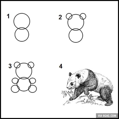 How To Draw A Panda In Every Art Tutorial 9gag
