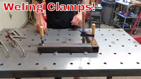 Harbor Freight Welding Clamps And Casters On My Welding Table Youtube