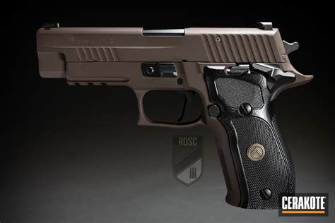 Two Toned Sig P226 Handgun Featuring Vortex Bronze And Blackout Cerakote