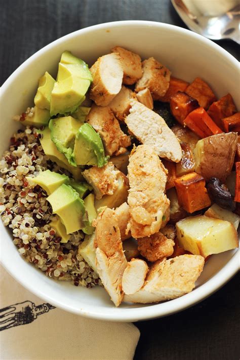 Make sure to use unsweetened, natural peanut butter for the peanut sauce. Easy Chicken Quinoa Bowl - Good Cheap Eats