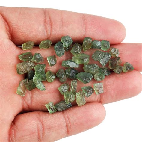 50 Carats Natural Raw Green Apatite Stone Rough Crystals For Etsy