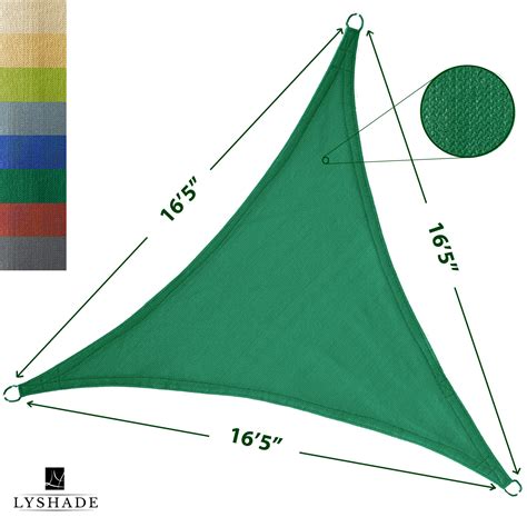 It provides cool shade and 95% uv blockage as well as lowering the ambient temperature. LyShade 16'5" Triangle Sun Shade Sail Canopy - UV Block ...