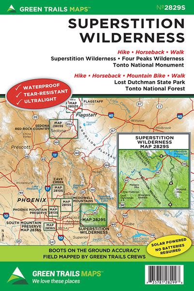 Superstition Wilderness Az No 2829s Green Trails Maps — Books