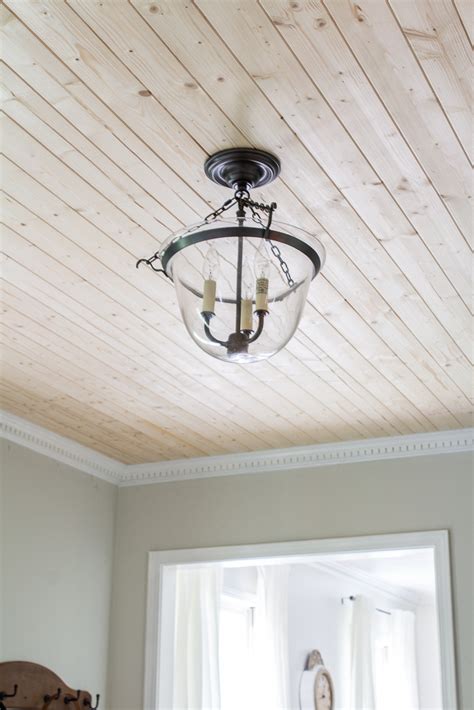 If the plank ceiling will be going into your bath, look for planks designed to resist humidity. How To Easily Plank A Textured Ceiling - Sincerely, Marie ...