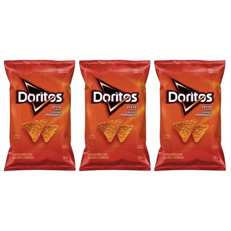 Doritos Zesty Cheese Tortilla Chips 255g9oz 3 Pack Imported From