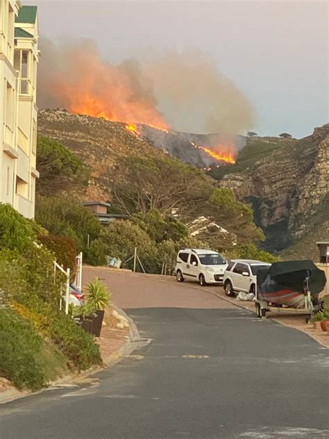 firefighters battling blaze in simon s town za