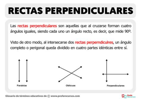 Las Rectas Perpendiculares Definición Y Ejemplo