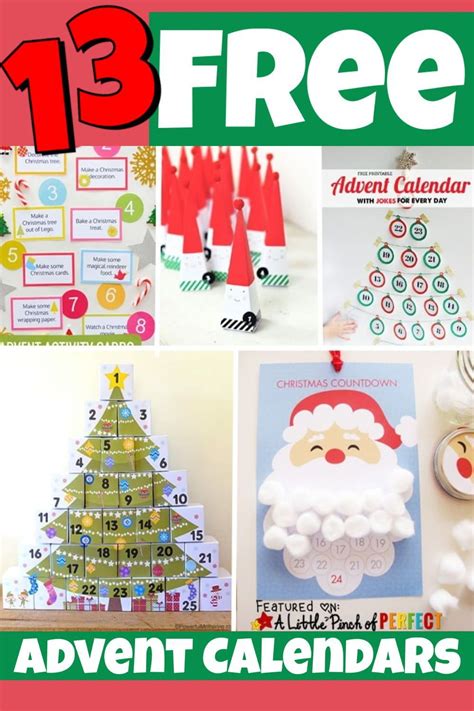 13 Free Printable Christmas Advent Calendars For Kids Artofit