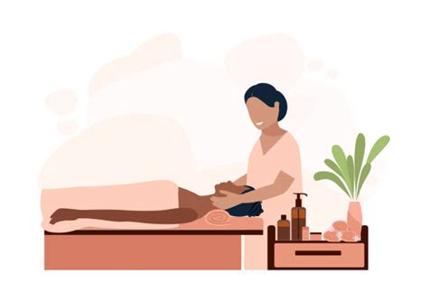 Massage Table Face Illustrations Illustrations Royalty Free Vector