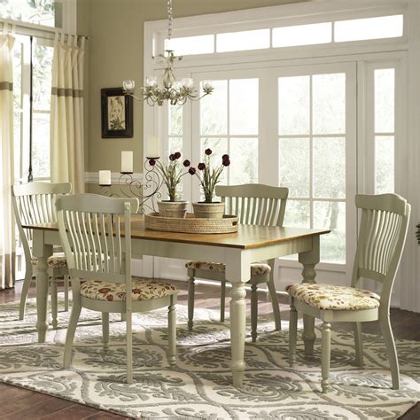 Custom Dining Country Estate 5 Piece Table Set By Canadel French