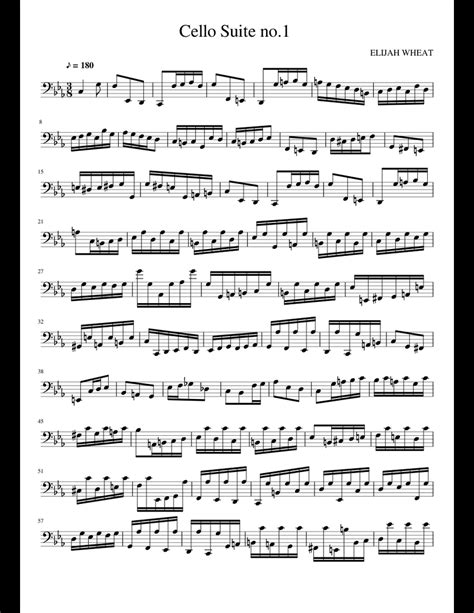 Cello Suite No1 On A Theme Of Bach Sheet Music For Cello Download Free In Pdf Or Midi