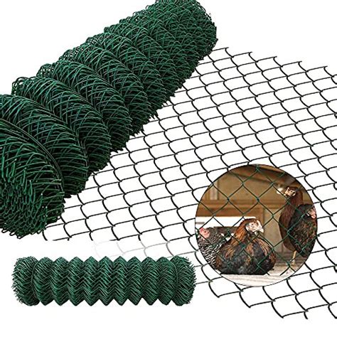 Amagabeli Garden Home 12m X 25m Green Chain Link Fencing Ral6005 Pvc