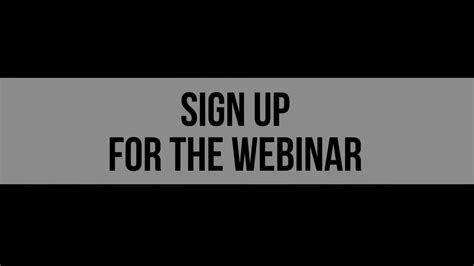 Sign Up For The Webinar Call To Action Video Youtube