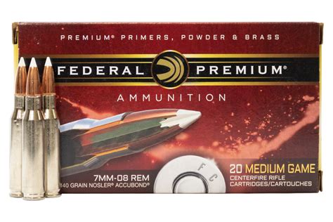 Federal 7mm 08 Remington 140 Gr Nosler Accubond 20box Sportsmans