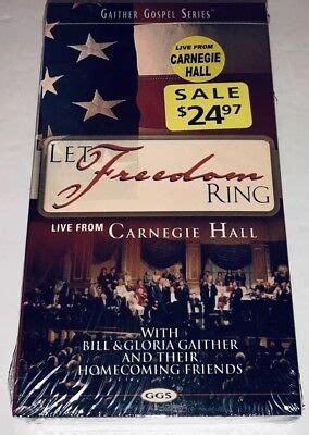 Gaither Gospe Series Let Freedom Ring Live From Carnegie Hall Vhs L Ebay