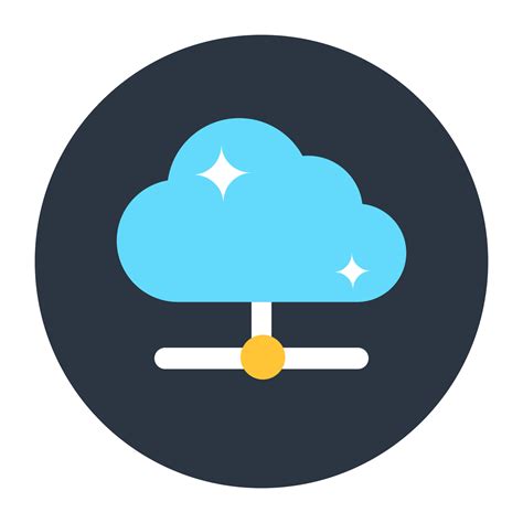 Icon Of Cloud Network Flat Rounded Vector 6747852 Vector Art At Vecteezy