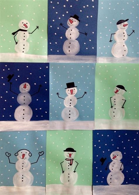 Fensterbilder winter winter kunstprojekte basteln winter. Schneemänner ;) | Basteln winter grundschule, Weihnachtskunst, Schneemann handwerk