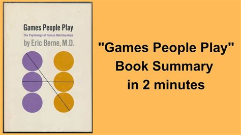 Games People Play Book Summary In 2 Minutes Booksummary Youtube